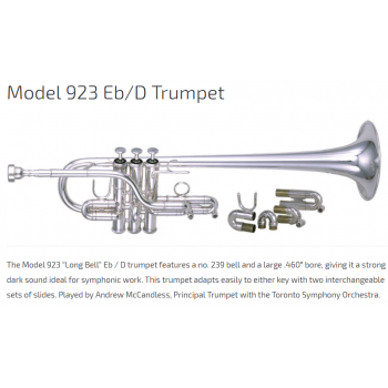 KÈN INSTRUMENTS - TRUMPETS-Model 923 Eb-D Trumpet